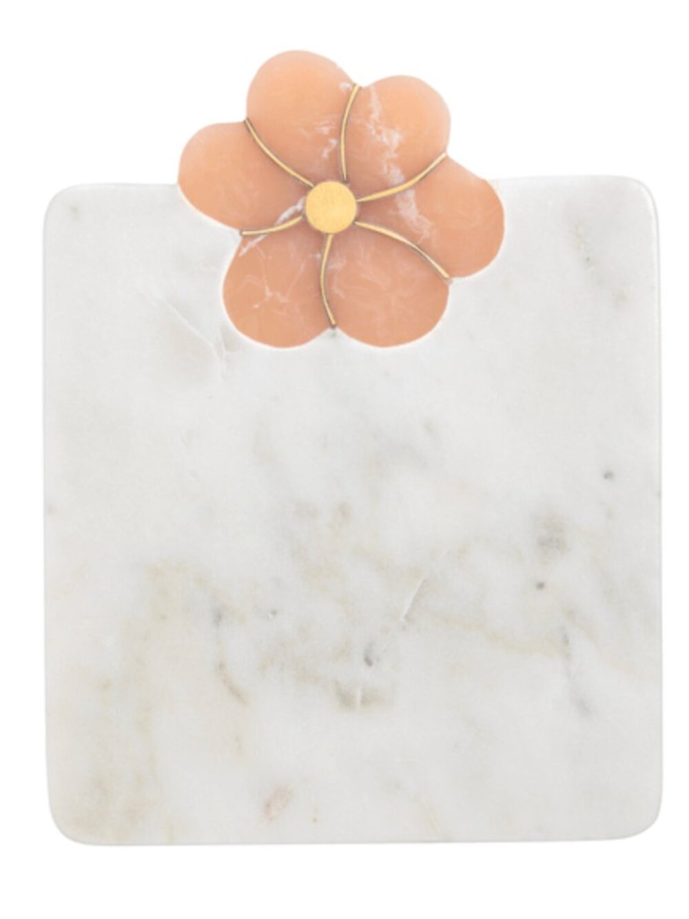 Mud Pie - Pink Flower Marble Board